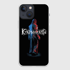 Чехол для iPhone 13 mini с принтом Кукрыниксы прощальный тур в городе Новоалтайск,  |  | алексей горшенёв | альтернативный | вагон | горшок | готик | группа | дмитрий оганян | игорь воронов | кукрыниксы | михаил фомин | панк | панкрок | постпанк | рок | российская | русская | ягодка