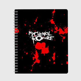 Тетрадь с принтом My Chemical Romance в городе Новоалтайск, 100% бумага | 48 листов, плотность листов — 60 г/м2, плотность картонной обложки — 250 г/м2. Листы скреплены сбоку удобной пружинной спиралью. Уголки страниц и обложки скругленные. Цвет линий — светло-серый
 | gerard way | mcr | my chemical romance | альтернативный | группа | джерард уэй | май кемикал романс | мкр | мой химический роман | мхр | мцр | панк | поп | поппанк | рок | рэй торо