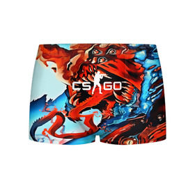 Мужские трусы 3D с принтом CS GO Hyper Beast в городе Новоалтайск, 50% хлопок, 50% полиэстер | классическая посадка, на поясе мягкая тканевая резинка | awp | counter strike | game | skin | авп | игры | прикольные | скин