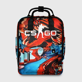 Женский рюкзак 3D с принтом CS GO Hyper Beast в городе Новоалтайск, 100% полиэстер | лямки с регулируемой длиной, сверху ручки, чтобы рюкзак нести как сумку. Основное отделение закрывается на молнию, как и внешний карман. Внутри два дополнительных кармана, один из которых закрывается на молнию. По бокам два дополнительных кармашка, куда поместится маленькая бутылочка
 | awp | counter strike | game | skin | авп | игры | прикольные | скин