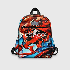 Детский рюкзак 3D с принтом CS GO Hyper Beast  в городе Новоалтайск, 100% полиэстер | лямки с регулируемой длиной, сверху петелька, чтобы рюкзак можно было повесить на вешалку. Основное отделение закрывается на молнию, как и внешний карман. Внутри дополнительный карман. По бокам два дополнительных кармашка | awp | counter strike | game | skin | авп | игры | прикольные | скин