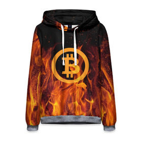 Мужская толстовка 3D с принтом BITCOIN FIRE в городе Новоалтайск, 100% полиэстер | двухслойный капюшон со шнурком для регулировки, мягкие манжеты на рукавах и по низу толстовки, спереди карман-кенгуру с мягким внутренним слоем. | bitcoin | btc | coin | crypto | ethereum | money | orange | биткоин | валюта | деньги | известные | криптовалюта | логотип | монета | надписи.cash | оранжевый | цвет | цифровое золото | эфир
