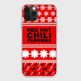 Чехол для iPhone 12 Pro Max с принтом Праздничный RHCP в городе Новоалтайск, Силикон |  | red hot chili peppers | rhcp | альтернативный | группа | джош клингхоффер | знак | красные острые перцы чили | красный | метал | надпись | новогодний | новый год | праздник | ред хот ч | рождество | рок | рхчп | рэп