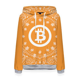 Женская толстовка 3D с принтом BITCOIN в городе Новоалтайск, 100% полиэстер  | двухслойный капюшон со шнурком для регулировки, мягкие манжеты на рукавах и по низу толстовки, спереди карман-кенгуру с мягким внутренним слоем. | bitcoin | btc | coin | crypto | ethereum | money | orange | биткоин | валюта | деньги | известные | криптовалюта | логотип | монета | надписи.cash | оранжевый | цвет | цифровое золото | эфир