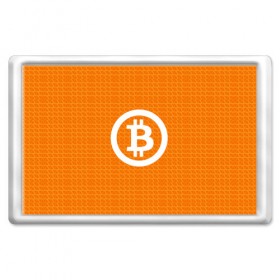 Магнит 45*70 с принтом BITCOIN в городе Новоалтайск, Пластик | Размер: 78*52 мм; Размер печати: 70*45 | Тематика изображения на принте: bitcoin | btc | coin | crypto | ethereum | money | orange | биткоин | валюта | деньги | известные | криптовалюта | логотип | монета | надписи.cash | оранжевый | цвет | цифровое золото | эфир