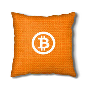 Подушка 3D с принтом BITCOIN в городе Новоалтайск, наволочка – 100% полиэстер, наполнитель – холлофайбер (легкий наполнитель, не вызывает аллергию). | состоит из подушки и наволочки. Наволочка на молнии, легко снимается для стирки | bitcoin | btc | coin | crypto | ethereum | money | orange | биткоин | валюта | деньги | известные | криптовалюта | логотип | монета | надписи.cash | оранжевый | цвет | цифровое золото | эфир