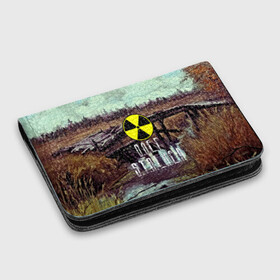 Картхолдер с принтом с принтом S.T.A.L.K.E.R ОЛЕГ в городе Новоалтайск, натуральная матовая кожа | размер 7,3 х 10 см; кардхолдер имеет 4 кармана для карт; | s.t.a.l.k.e.r. | stalker | олег | сталкер
