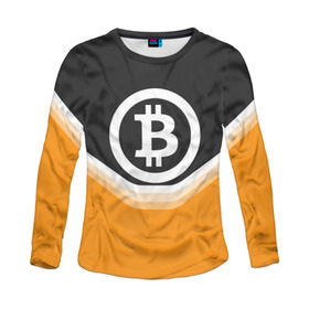 Женский лонгслив 3D с принтом BITCOIN UNIFORM в городе Новоалтайск, 100% полиэстер | длинные рукава, круглый вырез горловины, полуприлегающий силуэт | bitcoin | btc | coin | crypto | ethereum | money | orange | биткоин | валюта | деньги | известные | криптовалюта | логотип | монета | надписи.cash | оранжевый | цвет | цифровое золото | эфир
