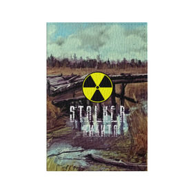 Обложка для паспорта матовая кожа с принтом S.T.A.L.K.E.R НИКИТА в городе Новоалтайск, натуральная матовая кожа | размер 19,3 х 13,7 см; прозрачные пластиковые крепления | Тематика изображения на принте: s.t.a.l.k.e.r. | stalker | никита | припять | сталкер | чернобыль