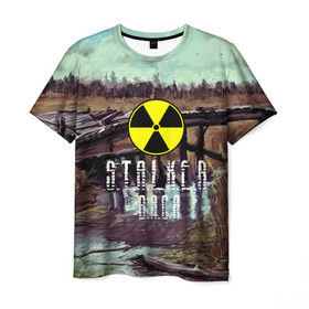 Мужская футболка 3D с принтом S.T.A.L.K.E.R ВАСЯ в городе Новоалтайск, 100% полиэфир | прямой крой, круглый вырез горловины, длина до линии бедер | Тематика изображения на принте: s.t.a.l.k.e.r. | stalker |   припять | вася | сталкер | чернобыль