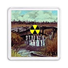 Магнит 55*55 с принтом S.T.A.L.K.E.R ВАСЯ в городе Новоалтайск, Пластик | Размер: 65*65 мм; Размер печати: 55*55 мм | s.t.a.l.k.e.r. | stalker |   припять | вася | сталкер | чернобыль