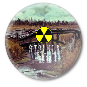 Значок с принтом S.T.A.L.K.E.R КОЛЯ в городе Новоалтайск,  металл | круглая форма, металлическая застежка в виде булавки | николай | припять | сталкер | чернобыль