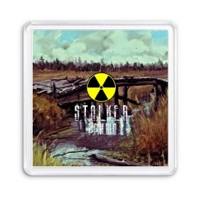 Магнит 55*55 с принтом S.T.A.L.K.E.R ГРИША в городе Новоалтайск, Пластик | Размер: 65*65 мм; Размер печати: 55*55 мм | s.t.a.l.k.e.r. | stalker |   гриша |   припять | сталкер | чернобыль