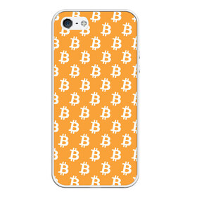 Чехол для iPhone 5/5S матовый с принтом Bitcoin в городе Новоалтайск, Силикон | Область печати: задняя сторона чехла, без боковых панелей | Тематика изображения на принте: bitcoin | биткоин | деньги