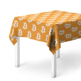 Скатерть 3D с принтом Bitcoin в городе Новоалтайск, 100% полиэстер (ткань не мнется и не растягивается) | Размер: 150*150 см | Тематика изображения на принте: bitcoin | биткоин | деньги