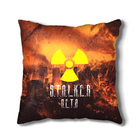 Подушка 3D с принтом S.T.A.L.K.E.R Петя в городе Новоалтайск, наволочка – 100% полиэстер, наполнитель – холлофайбер (легкий наполнитель, не вызывает аллергию). | состоит из подушки и наволочки. Наволочка на молнии, легко снимается для стирки | s.t.a.l.k.e.r. | stalker | петя | припять | сталкер | чернобыль