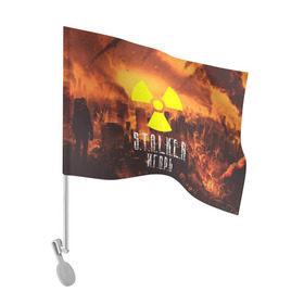 Флаг для автомобиля с принтом S.T.A.L.K.E.R Игорь в городе Новоалтайск, 100% полиэстер | Размер: 30*21 см | s.t.a.l.k.e.r. | stalker | игорь | припять | сталкер | чернобыль