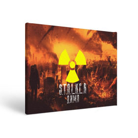 Холст прямоугольный с принтом S.T.A.L.K.E.R Дима в городе Новоалтайск, 100% ПВХ |  | s.t.a.l.k.e.r. | stalker | дима | припять | сталкер | чернобыль