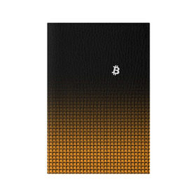 Обложка для паспорта матовая кожа с принтом BITCOIN в городе Новоалтайск, натуральная матовая кожа | размер 19,3 х 13,7 см; прозрачные пластиковые крепления | Тематика изображения на принте: bitcoin | btc | coin | crypto | money | биткоин | валюта | деньги | криптовалюта | цифровое золото