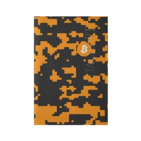 Обложка для паспорта матовая кожа с принтом BITCOIN в городе Новоалтайск, натуральная матовая кожа | размер 19,3 х 13,7 см; прозрачные пластиковые крепления | Тематика изображения на принте: bitcoin | btc | crypto | биткоин | валюта | деньги | криптовалюта | цифровое золото