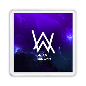Магнит 55*55 с принтом Alan Walker SPACE COLLECTION в городе Новоалтайск, Пластик | Размер: 65*65 мм; Размер печати: 55*55 мм | alan walker | club | music | абстракция | клубная музыка | космос | краски | музыка