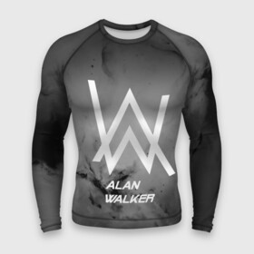 Мужской рашгард 3D с принтом ALAN WALKER в городе Новоалтайск,  |  | alan walker | club | music | абстракция | клубная музыка | космос | краски | музыка
