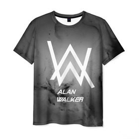 Мужская футболка 3D с принтом ALAN WALKER в городе Новоалтайск, 100% полиэфир | прямой крой, круглый вырез горловины, длина до линии бедер | alan walker | club | music | абстракция | клубная музыка | космос | краски | музыка