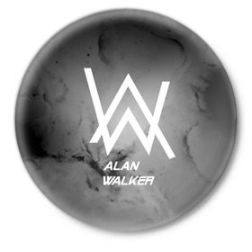 Значок с принтом ALAN WALKER в городе Новоалтайск,  металл | круглая форма, металлическая застежка в виде булавки | Тематика изображения на принте: alan walker | club | music | абстракция | клубная музыка | космос | краски | музыка