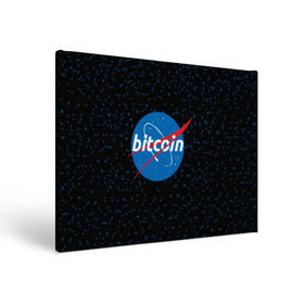 Холст прямоугольный с принтом BITCOIN в стиле NASA в городе Новоалтайск, 100% ПВХ |  | bitcoin | btc | crypto | биткоин | валюта | деньги | криптовалюта | майнер | майнинг | цифровое золото