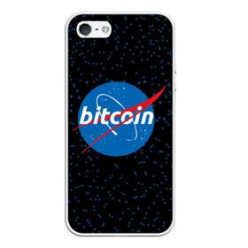 Чехол для iPhone 5/5S матовый с принтом BITCOIN в стиле NASA в городе Новоалтайск, Силикон | Область печати: задняя сторона чехла, без боковых панелей | Тематика изображения на принте: bitcoin | btc | crypto | биткоин | валюта | деньги | криптовалюта | майнер | майнинг | цифровое золото