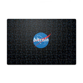 Пазл магнитный 126 элементов с принтом BITCOIN в стиле NASA в городе Новоалтайск, полимерный материал с магнитным слоем | 126 деталей, размер изделия —  180*270 мм | Тематика изображения на принте: bitcoin | btc | crypto | биткоин | валюта | деньги | криптовалюта | майнер | майнинг | цифровое золото