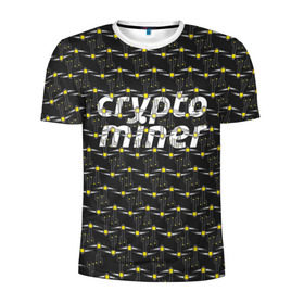Мужская футболка 3D спортивная с принтом CRYPTO MINER в городе Новоалтайск, 100% полиэстер с улучшенными характеристиками | приталенный силуэт, круглая горловина, широкие плечи, сужается к линии бедра | bitcoin | btc | crypto | miner | mining | биткоин | валюта | деньги | криптовалюта | майнинг | цифровое золото