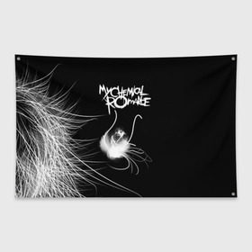 Флаг-баннер с принтом My Chemical Romance в городе Новоалтайск, 100% полиэстер | размер 67 х 109 см, плотность ткани — 95 г/м2; по краям флага есть четыре люверса для крепления | gerard way | mcr | my chemical romance | альтернативный | группа | джерард уэй | май кемикал романс | мкр | мой химический роман | мхр | мцр | панк | поп | поппанк | рок | рэй торо