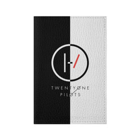Обложка для паспорта матовая кожа с принтом Twenty One Pilots в городе Новоалтайск, натуральная матовая кожа | размер 19,3 х 13,7 см; прозрачные пластиковые крепления | rock | t.o.p. | top | twenty one pilots | рок