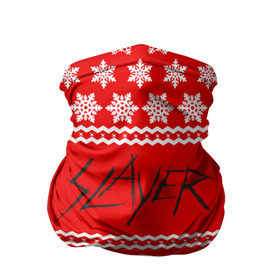 Бандана-труба 3D с принтом Праздничный Slayer в городе Новоалтайск, 100% полиэстер, ткань с особыми свойствами — Activecool | плотность 150‒180 г/м2; хорошо тянется, но сохраняет форму | Тематика изображения на принте: slayer | группа | гэри холт | знак | керри кинг | красный | метал | музыка | надпись | новогодний | новый год | песни | пол бостаф | праздник | рождество | рок | слаер | слайер | слеар | слеер | слейр | слеяр