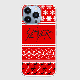 Чехол для iPhone 13 Pro с принтом Праздничный Slayer в городе Новоалтайск,  |  | slayer | группа | гэри холт | знак | керри кинг | красный | метал | музыка | надпись | новогодний | новый год | песни | пол бостаф | праздник | рождество | рок | слаер | слайер | слеар | слеер | слейр | слеяр