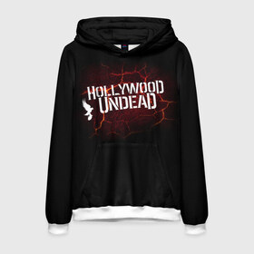 Мужская толстовка 3D с принтом Hollywood Undead в городе Новоалтайск, 100% полиэстер | двухслойный капюшон со шнурком для регулировки, мягкие манжеты на рукавах и по низу толстовки, спереди карман-кенгуру с мягким внутренним слоем. | j dog | голивудская нежить | голливудская нежить | джейдог | маски | нежить | рэпкор