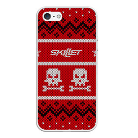Чехол для iPhone 5/5S матовый с принтом Новый год Skillet в городе Новоалтайск, Силикон | Область печати: задняя сторона чехла, без боковых панелей | awake | monster | skillet | джон купер | кори купер | рок