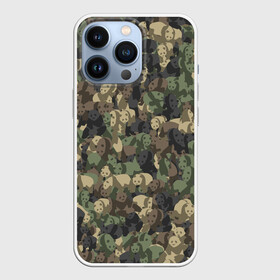 Чехол для iPhone 13 Pro с принтом Камуфляж с пандами в городе Новоалтайск,  |  | wwf | животные | китай | медведь | милитари | панда | паттрен | хаки