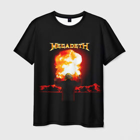 Мужская футболка 3D с принтом Megadeth в городе Новоалтайск, 100% полиэфир | прямой крой, круглый вырез горловины, длина до линии бедер | megadet | megadeth | группа | дирк вербурен | дэвид эллефсон | дэйв мастейн | кико лоурейро | мегадет | мегадетх | метал | рок | трэш | трэшметал | тяжелый | хард | хардрок | хеви | хевиметал