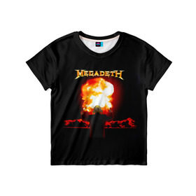 Детская футболка 3D с принтом Megadeth в городе Новоалтайск, 100% гипоаллергенный полиэфир | прямой крой, круглый вырез горловины, длина до линии бедер, чуть спущенное плечо, ткань немного тянется | megadet | megadeth | группа | дирк вербурен | дэвид эллефсон | дэйв мастейн | кико лоурейро | мегадет | мегадетх | метал | рок | трэш | трэшметал | тяжелый | хард | хардрок | хеви | хевиметал