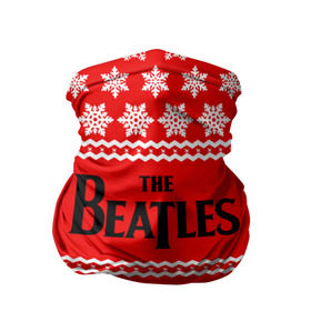 Бандана-труба 3D с принтом Праздничный The Beatles в городе Новоалтайск, 100% полиэстер, ткань с особыми свойствами — Activecool | плотность 150‒180 г/м2; хорошо тянется, но сохраняет форму | beatles | the beatles | бител | битлз | битлс | битлы | группа | джон леннон | джордж харрисон | жуки | знак | красный | ливерпульская четвёрка | мерсибит | надпись | новогодний | новый год | пол маккартни | поп