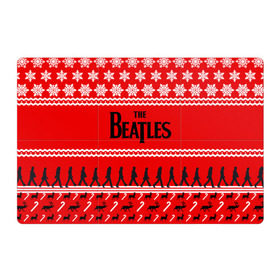 Магнитный плакат 3Х2 с принтом Праздничный The Beatles в городе Новоалтайск, Полимерный материал с магнитным слоем | 6 деталей размером 9*9 см | beatles | the beatles | бител | битлз | битлс | битлы | группа | джон леннон | джордж харрисон | жуки | знак | красный | ливерпульская четвёрка | мерсибит | надпись | новогодний | новый год | пол маккартни | поп