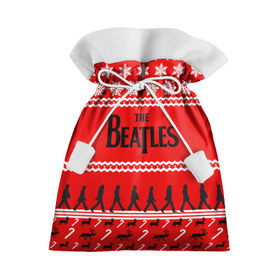 Подарочный 3D мешок с принтом Праздничный The Beatles в городе Новоалтайск, 100% полиэстер | Размер: 29*39 см | Тематика изображения на принте: beatles | the beatles | бител | битлз | битлс | битлы | группа | джон леннон | джордж харрисон | жуки | знак | красный | ливерпульская четвёрка | мерсибит | надпись | новогодний | новый год | пол маккартни | поп