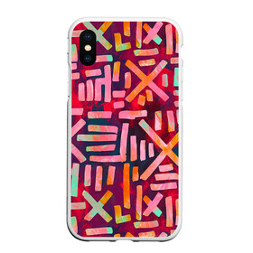 Чехол для iPhone XS Max матовый с принтом Geometry в городе Новоалтайск, Силикон | Область печати: задняя сторона чехла, без боковых панелей | abstract | art | boho | ethnic | geometry | lines | абстракция | арт | геометрия | краска | линии | этника