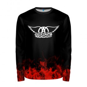 Мужской лонгслив 3D с принтом Aerosmith в городе Новоалтайск, 100% полиэстер | длинные рукава, круглый вырез горловины, полуприлегающий силуэт | aerosmith | band | metal | music | rock | атрибутика | группа | метал | музыка | рок