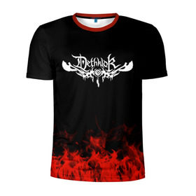 Мужская футболка 3D спортивная с принтом Dethklok в городе Новоалтайск, 100% полиэстер с улучшенными характеристиками | приталенный силуэт, круглая горловина, широкие плечи, сужается к линии бедра | band | dethklok | metal | music | rock | атрибутика | группа | метал | музыка | рок