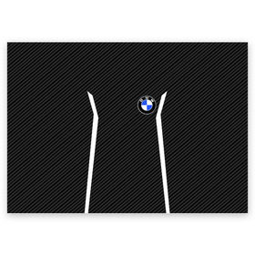 Поздравительная открытка с принтом BMW Motorsport Carbon в городе Новоалтайск, 100% бумага | плотность бумаги 280 г/м2, матовая, на обратной стороне линовка и место для марки
 | Тематика изображения на принте: bmw | bmw motorsport | bmw performance | carbon | m | motorsport | performance | sport | бмв | карбон | моторспорт | спорт