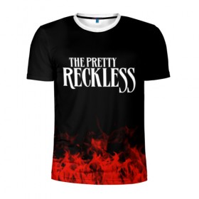 Мужская футболка 3D спортивная с принтом The Pretty Reckless в городе Новоалтайск, 100% полиэстер с улучшенными характеристиками | приталенный силуэт, круглая горловина, широкие плечи, сужается к линии бедра | band | metal | music | rock | the pretty reckless | атрибутика | группа | метал | музыка | рок