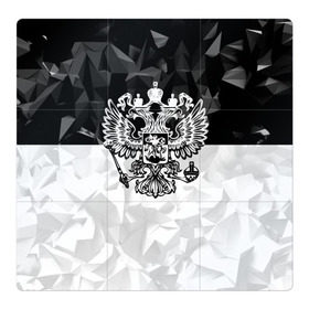 Магнитный плакат 3Х3 с принтом RUSSIA - Black Collection в городе Новоалтайск, Полимерный материал с магнитным слоем | 9 деталей размером 9*9 см | russia | герб | двуглавый орел | патриот | россия